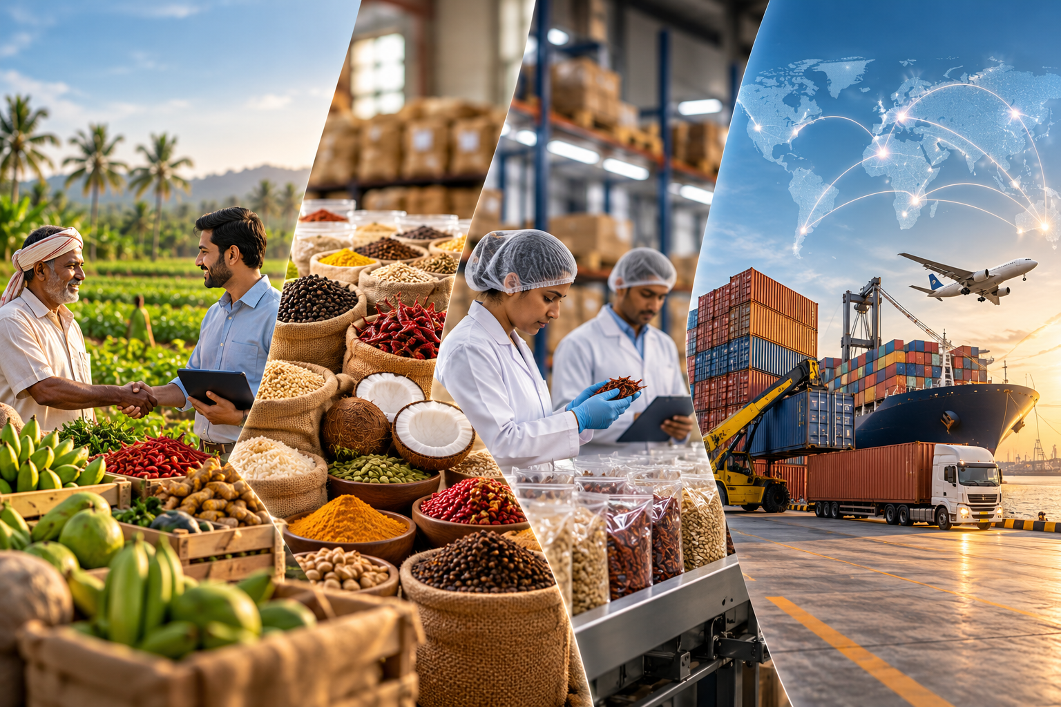 farm to global export network